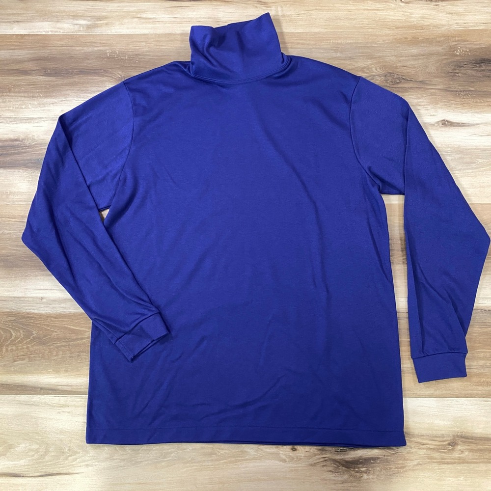L.L.‎ Bean Turtleneck Mens XL Tall Classic Cotton Blend Heritage Purple Vintage